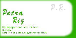 petra riz business card